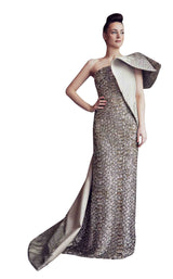 1 of 2 Gatti Nolli Couture GA5289 Dress Taupe