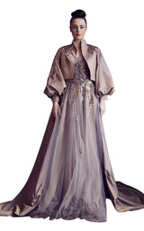 1 of 2 Gatti Nolli Couture GA5293GA5296 Dress Iridescent-Taupe