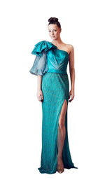 1 of 2 Gatti Nolli Couture GA5294 Dress Teal