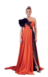 1 of 2 Gatti Nolli Couture GA5299 Dress Orange-Black
