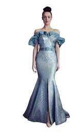 1 of 2 Gatti Nolli Couture GA5310 Dress Light-Blue