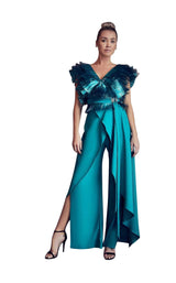1 of 2 Gatti Nolli Couture GA5315GA5316 Jumpsuit Aqua