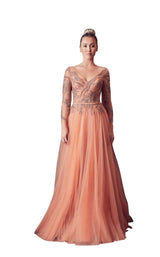 1 of 2 Gatti Nolli Couture GA5373 Dress Peach