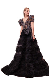1 of 2 Gatti Nolli Couture GA5613 Dress Black-Multi
