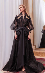 1 of 2 Gatti Nolli Couture GA5643 Dress Black-Gold