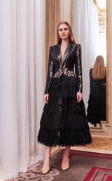 1 of 2 Gatti Nolli Couture GA5661 Dress Black-Gold