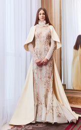 1 of 2 Gatti Nolli Couture GA5672 Dress Champagne-Multi