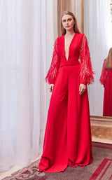 1 of 2 Gatti Nolli Couture GA5757 Jumpsuit Fuchsia