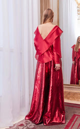 2 of 2 Gatti Nolli Couture GA5765GA5767 Jumpsuit Cranberry