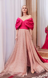 1 of 2 Gatti Nolli Couture GA5777 Dress Fuchsia-Nude