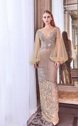 1 of 2 Gatti Nolli Couture GA5800 Dress Nude-Multi