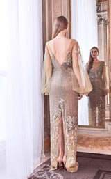 2 of 2 Gatti Nolli Couture GA5800 Dress Nude-Multi
