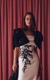 3 of 4 Gatti Nolli Couture GAD4975 Dress Black-Ivory