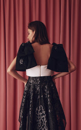 4 of 4 Gatti Nolli Couture GAD4975 Dress Black-Ivory