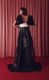 2 of 4 Gatti Nolli Couture GAD4975 Dress Black-Ivory