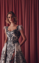 3 of 4 Gatti Nolli Couture GAD5003 Dress Gunmetal-Grey