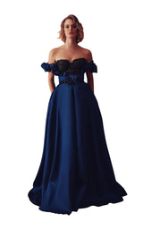 1 of 4 Gatti Nolli Couture GAT5005GAS5006 Dress Navy-Black