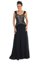 1 of 10 Elizabeth K GL1005 Dress Black