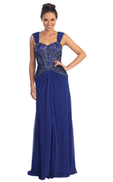 2 of 10 Elizabeth K GL1005 Dress Royal-Blue