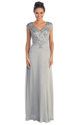 2 of 5 Elizabeth K GL1048 Dress Silver