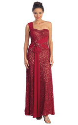 2 of 10 Elizabeth K GL1049 Dress Burgundy