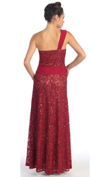 5 of 10 Elizabeth K GL1049 Dress Burgundy