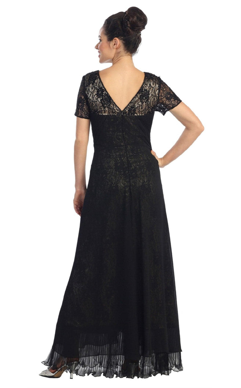 Elizabeth K GL1081 Dress Black-Gold