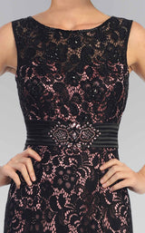 6 of 7 Elizabeth K GL1101 Dress Black-Dark-Rose