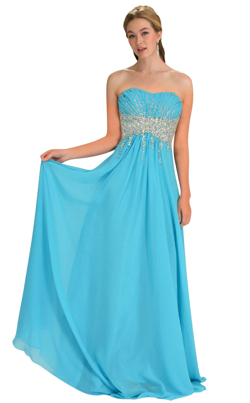 Elizabeth K GL1118 Dress Turquoise