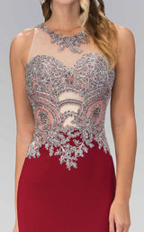 4 of 6 Elizabeth K GL1331 Dress Burgundy