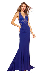 1 of 4 Elizabeth K GL1337 Dress Royal-Blue
