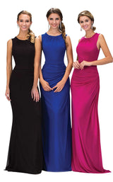 1 of 3 Elizabeth K GL1395 Dress Royal-Blue