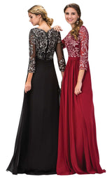 2 of 4 Elizabeth K GL1406 Dress Burgundy