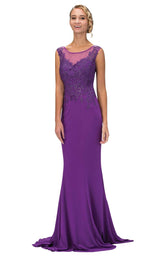 1 of 6 Elizabeth K GL1411 Dress Purple