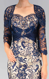 3 of 4 Elizabeth K GL1419 Dress Navy