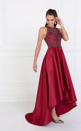 1 of 7 Elizabeth K GL1501 Dress Burgundy