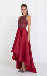 3 of 7 Elizabeth K GL1501 Dress Burgundy