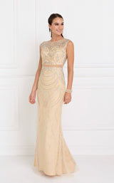 1 of 3 Elizabeth K GL1503 Dress Champagne