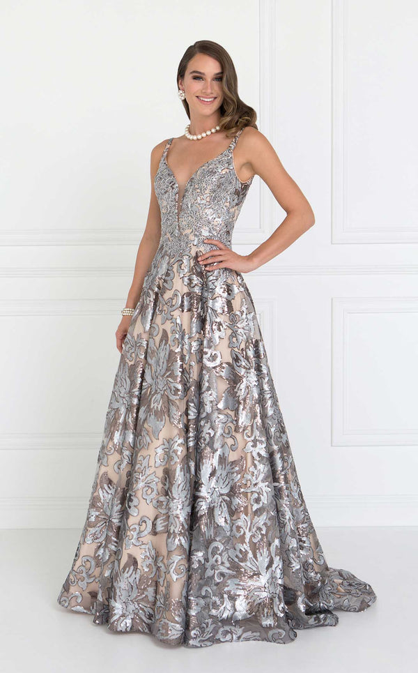 Elizabeth K GL1511 Dress Silver