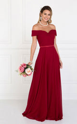 2 of 4 Elizabeth K GL1523 Dress Burgundy