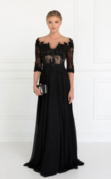 1 of 8 Elizabeth K GL1528 Dress Black