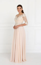 2 of 8 Elizabeth K GL1528 Dress Champagne