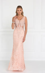 1 of 3 Elizabeth K GL1533 Dress Peach