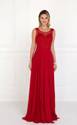 1 of 2 Elizabeth K GL1569 Dress Red