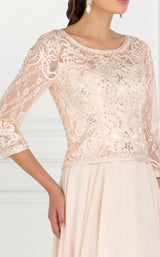 5 of 7 Elizabeth K GL1580 Dress Champagne