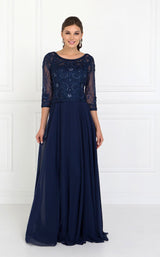 3 of 7 Elizabeth K GL1580 Dress Navy