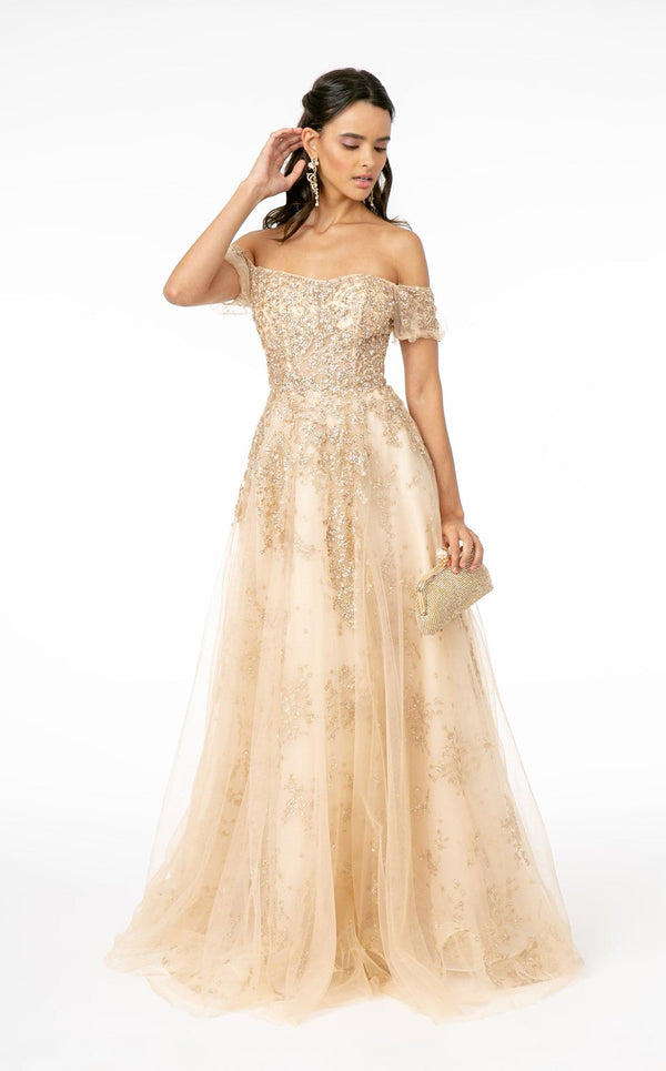 GLS by Gloria GL1805 Dress Champagne