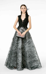 1 of 4 GLS by Gloria GL1836 Dress Black-Silver