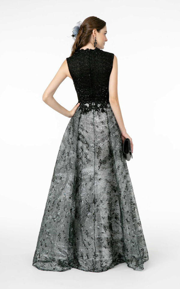 GLS by Gloria GL1836 Dress Black-Silver