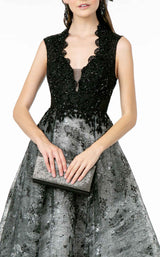 3 of 4 GLS by Gloria GL1836 Dress Black-Silver